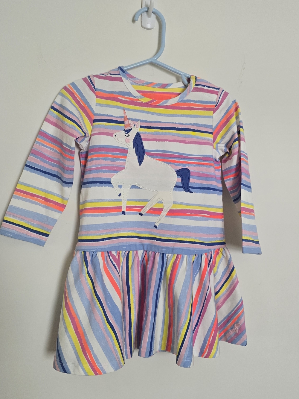 Joules Multicolor Striped Unicorn Dress